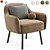 Contemporary Stewart Upholstered Armchair 3D model small image 6
