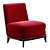 Normandie Art Deco Lounge Chair 3D model small image 1