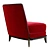 Normandie Art Deco Lounge Chair 3D model small image 2