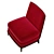 Normandie Art Deco Lounge Chair 3D model small image 3