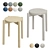 Modern Castor Stool Duo 3D model small image 1