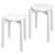 Modern Castor Stool Duo 3D model small image 4