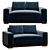 Luxurious Dyad Sofa: Handcrafted Comfort 3D model small image 1