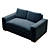 Luxurious Dyad Sofa: Handcrafted Comfort 3D model small image 2