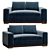 Luxurious Dyad Sofa: Handcrafted Comfort 3D model small image 4