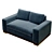 Luxurious Dyad Sofa: Handcrafted Comfort 3D model small image 5