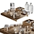 Decorative Serving Set with Glassware 3D model small image 1