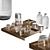 Decorative Serving Set with Glassware 3D model small image 2