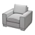 Luxurious Dyad Armchair: Endless Comfort 3D model small image 4