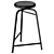 Modern Sleek Treble Bar Stool 3D model small image 1