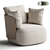 CALIN Swivel Armchair with Removable Cover 3D model small image 1