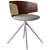 Universal Collection Wooden Backrest Chair 3D model small image 3