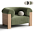 Eldon Oak Armchair, Boucle Natural 3D model small image 3