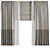 Modern Curtain Set M16 3D model small image 1