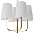 Elegant Golden Kristen Chandelier 3D model small image 5