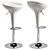 Luxury White Nail Bar Stool 3D model small image 1