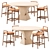 Modern Dining Table Chair Set 3D model small image 1