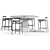 Modern Dining Table Chair Set 3D model small image 2