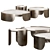 Elegant Atenae Coffee Tables Set 3D model small image 1