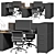 High Detail Modern Office Set 3D model small image 7