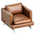 Natuzzi Jeremy Armchair Elegant Design 3D model small image 3