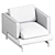 Natuzzi Jeremy Armchair Elegant Design 3D model small image 7