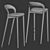 Artisan Neva Velvet Bar Chair 3D model small image 3