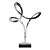 Modern Abstract Steel Waving Sculpture 3D model small image 1