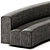 Modifiable La Cividina OSAKA Sectional Sofa 3D model small image 2