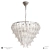 Textured Glass Gold Chrome Chandelier 3D model small image 2