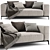 Contemporary Flexform Ettore Sofa 3D model small image 2