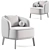 Stylish Megan Armchair by Domkapa 3D model small image 6