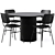 Modern Dining Set with Brent 3D model small image 1