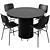 Modern Dining Set with Brent 3D model small image 9