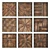 Handcrafted Wood Wall Decor Square 3D model small image 2