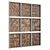 Handcrafted Wood Wall Decor Square 3D model small image 3