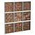 Handcrafted Wood Wall Decor Square 3D model small image 5