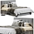 Modern 3D Bed Furniture Model 3D model small image 1