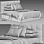 Modern 3D Bed Furniture Model 3D model small image 3