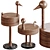 Chic Rara Avis Side Tables 3D model small image 1