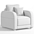 Sleek Leon Armchair, 2014 Version 3D model small image 3