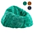 Luxurious Giant Sheepskin Beanbag Graphite 3D model small image 3