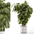 Natural Concrete Pot Indoor Plants 3D model small image 1