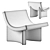 Contemporary TALK Armchair by Mogg 3D model small image 7