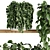 Modern Plant Shelf Display Set 3D model small image 3