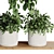 Modern Plant Shelf Display Set 3D model small image 5