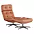 Elegant HAVBERG Armchair Set with Ottoman 3D model small image 2