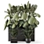 Metal Pot Outdoor Bush Set 3D model small image 2