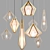 Sleek Pendant Lighting Fixture 3D model small image 3