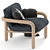Modern West Elm Benson Chair 3D model small image 4
